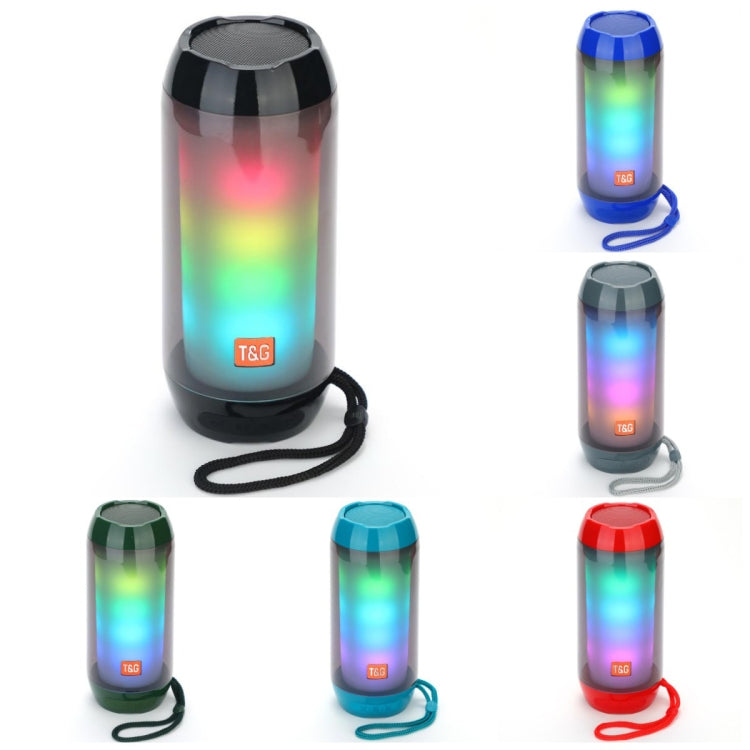 T&G TG643 Portable LED Light Waterproof Subwoofer Wireless Bluetooth Speaker(Black)