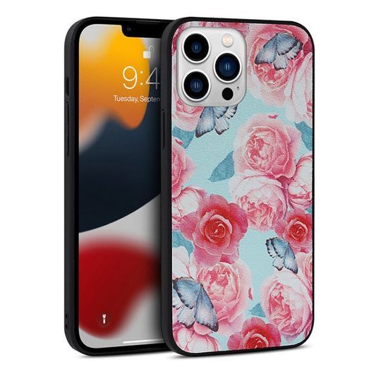 Flowers Pattern Leather Phone Case, For iPhone 14 Plus, For iPhone 14 Pro Max