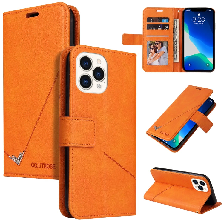 GQUTROBE Right Angle Leather Phone Case, For iPhone 13, For iPhone 13 mini, For iPhone 13 Pro, For iPhone 13 Pro Max