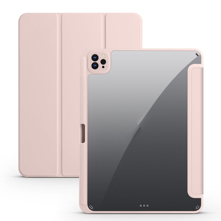 Acrylic 3-folding Smart Leather Tablet Case, For iPad 9.7 2018/2017, For iPad 10.2 2021/2020/2019, For iPad  Air 2022/2020/Pro 11 2021/2020/2018