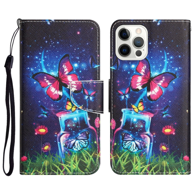 Colored Drawing Leather Phone Case, For iPhone 14 Pro Max