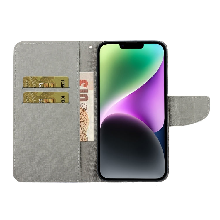 Colored Drawing Leather Phone Case, For iPhone 13 mini