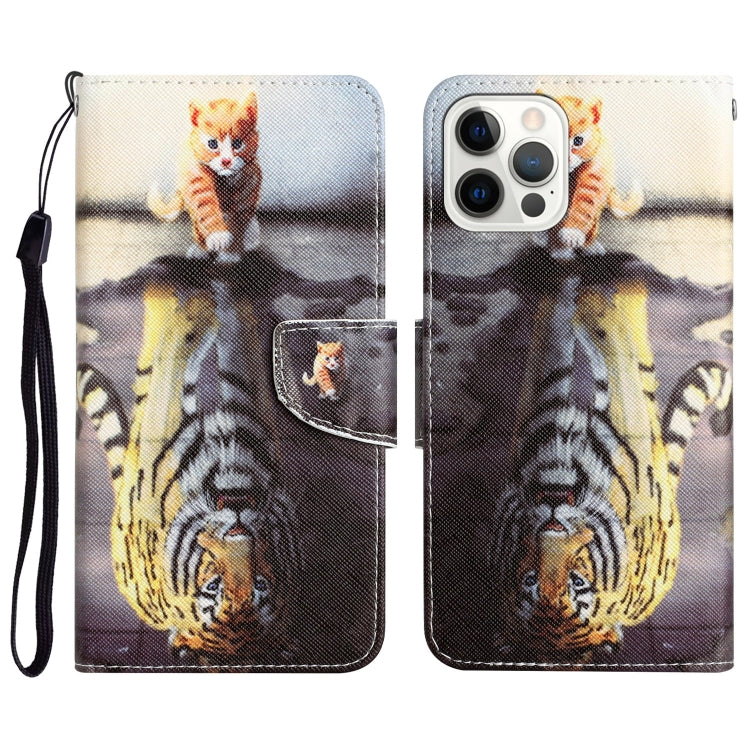 Colored Drawing Leather Phone Case, For iPhone 13 Pro