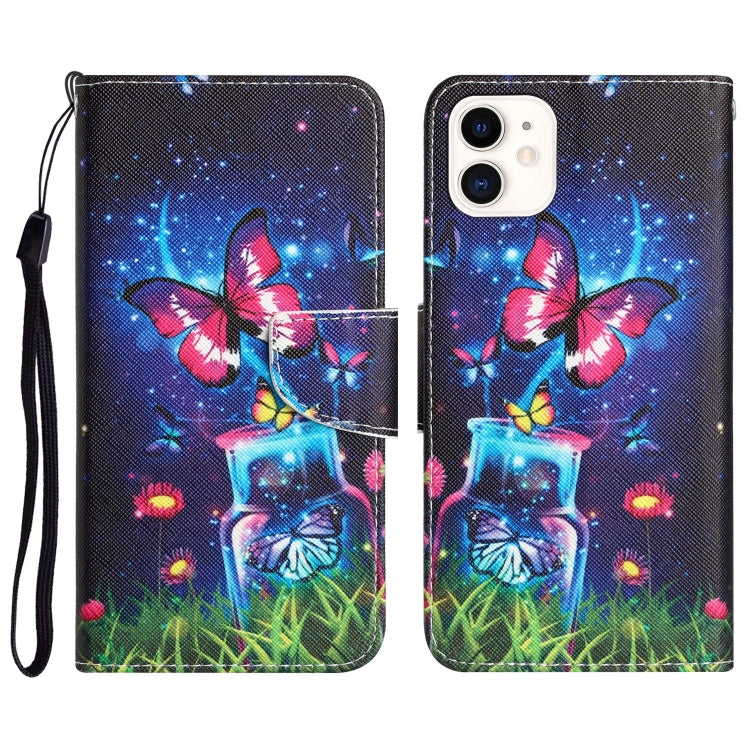 Colored Drawing Leather Phone Case, For iPhone 12 mini