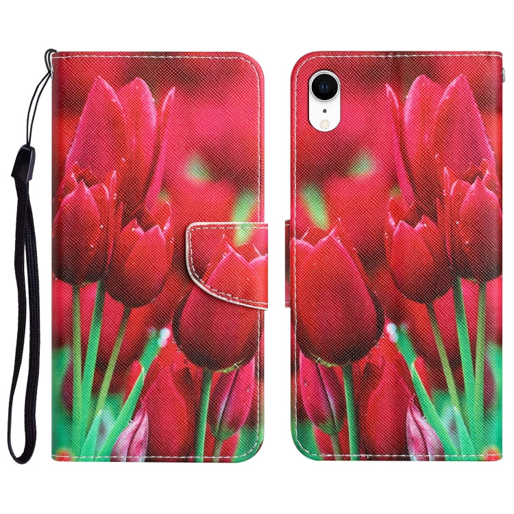 Colored Drawing Leather Phone Case, For iPhone X