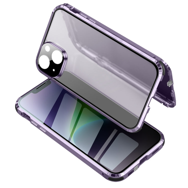 Anti-peeping Magnetic Tempered Glass Phone Case, For iPhone 14, For iPhone 14 Plus, For iPhone 14 Pro