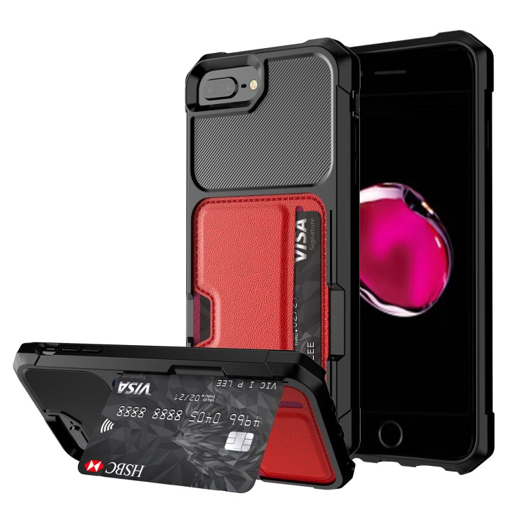 ZM02 Card Slot Holder Phone Case, For iPhone SE 2022 / SE 2020 / 8 / 7, For iPhone 8 Plus / 7 Plus, For iPhone XS / X, For iPhone XR, For iPhone XS Max, For iPhone 11, For iPhone 11 Pro, For iPhone 11 Pro Max