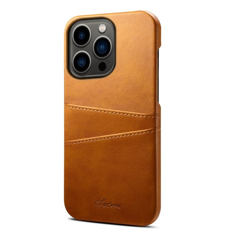 Suteni Calf Texture Card Slots Phone Case, For iPhone 14 Pro Max