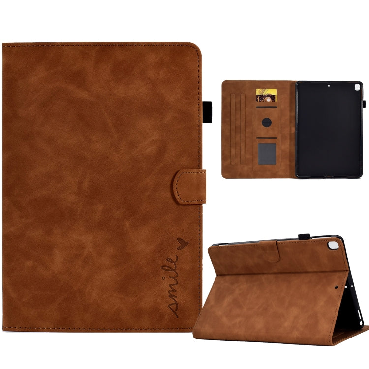 Embossed Smile Flip Tablet Leather Smart Case, For iPad 10.2 / Air 10.5 2019, For iPad Air 2022 / 2020 10.9, For iPad mini 2024 / mini 6, For iPad 9.7 2018&2017 / Air 2 / Air