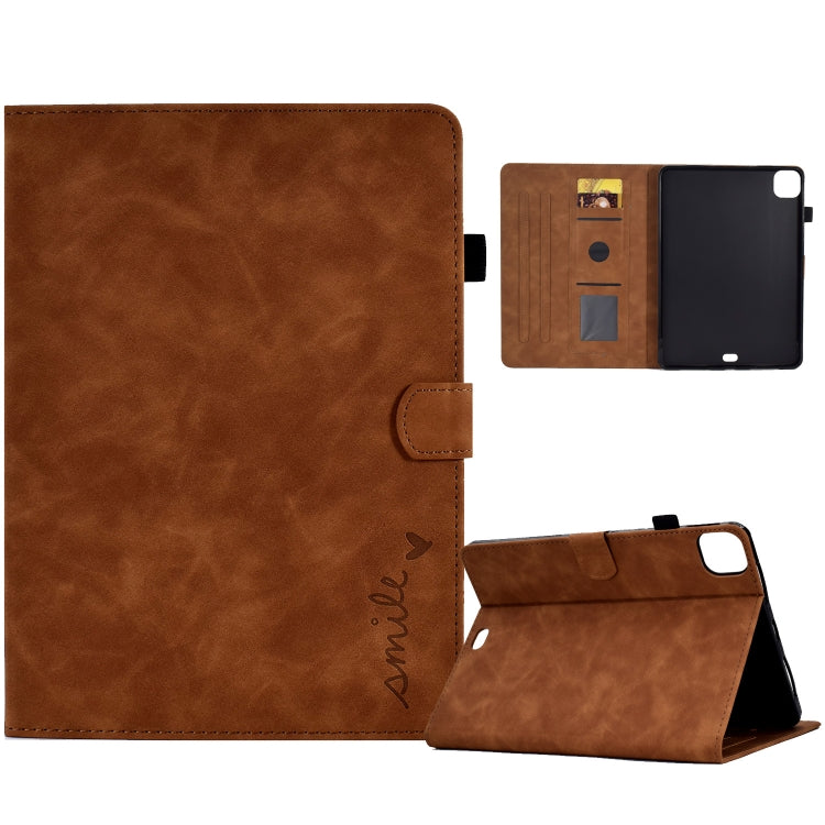 Embossed Smile Flip Tablet Leather Smart Case, For iPad 10.2 / Air 10.5 2019, For iPad Air 2022 / 2020 10.9, For iPad mini 2024 / mini 6, For iPad 9.7 2018&2017 / Air 2 / Air