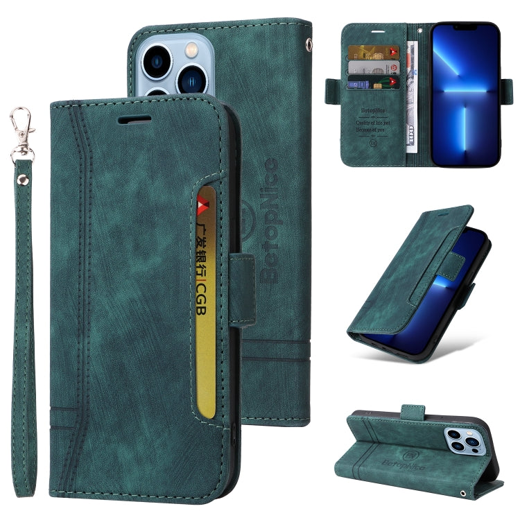 BETOPNICE Dual-side Buckle Leather Phone Case, For iPhone 13 mini, For iPhone 13, For iPhone 13 Pro, For iPhone 13 Pro Max
