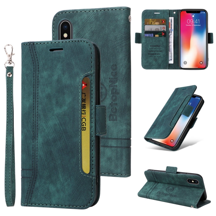 BETOPNICE Dual-side Buckle Leather Phone Case, For iPhone XS Max, For iPhone SE 2022 / SE 2020 / 7 / 8, For iPhone 7 Plus / 8 Plus