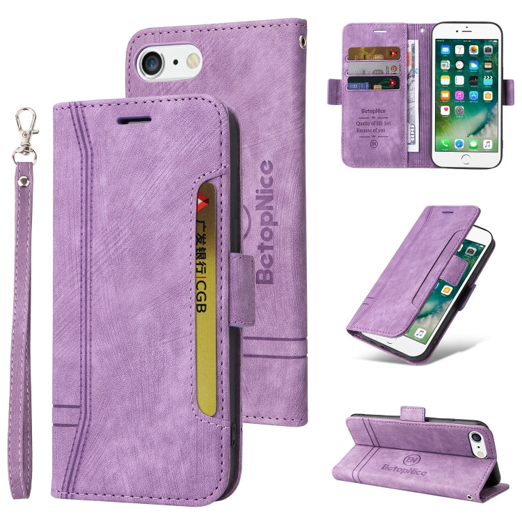BETOPNICE Dual-side Buckle Leather Phone Case, For iPhone XS Max, For iPhone SE 2022 / SE 2020 / 7 / 8, For iPhone 7 Plus / 8 Plus