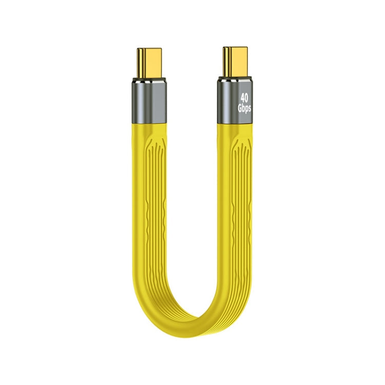 100W 40Gbps USB-C/Type-C to USB-C/Type-C FPC Flexible Data Cable, Length: 13.8cm, 40Gbps USB-C/Type-C to USB-C/Type-C