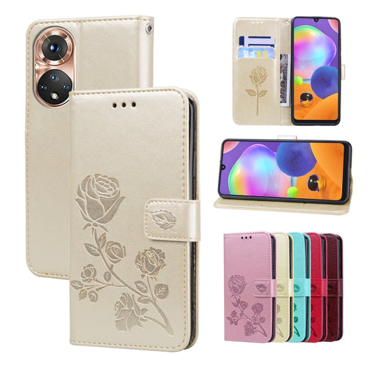 Rose Embossed Flip PU Leather Phone Case, For Honor X7/Play 30 Plus, For Samsung Galaxy M33 5G Global, For Samsung Galaxy M53, For Samsung Galaxy A73 5G