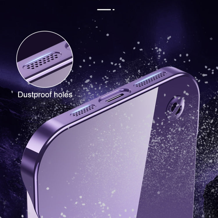 Electroplating Frameless Clear PC Phone Case, For iPhone 13 Pro Max, For iPhone 12, For iPhone 12 Pro