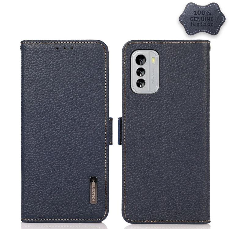 KHAZNEH Side-Magnetic Litchi Genuine Leather RFID Phone Case, For Nokia G60 5G, For Samsung Galaxy S23+ 5G, For Samsung Galaxy S23 5G, For Samsung Galaxy S23 Ultra 5G