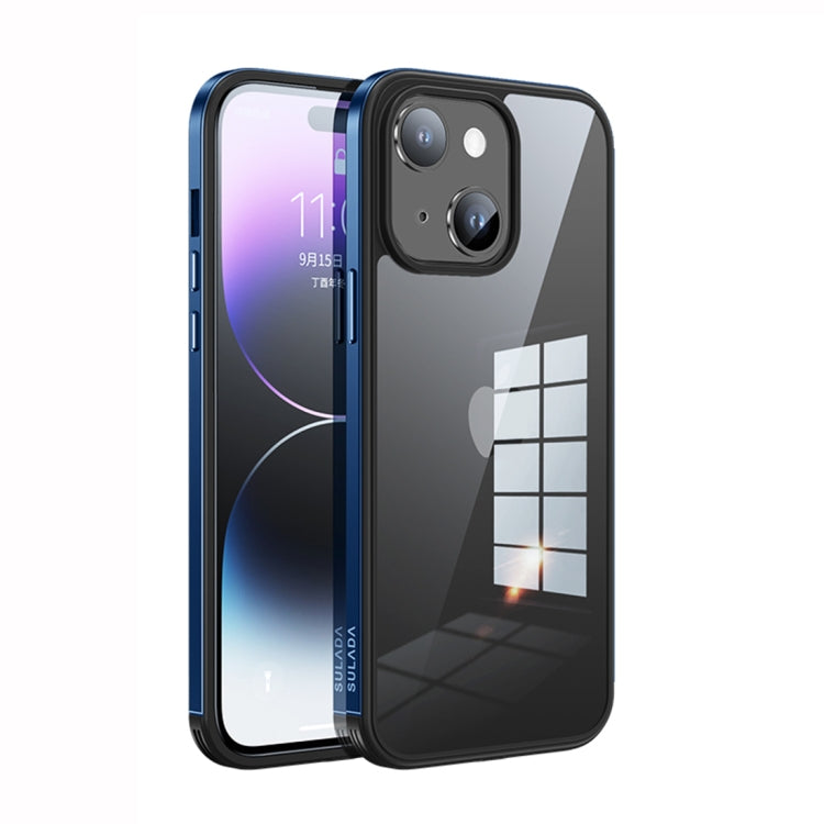 SULADA Metal Frame + Nano Glass + TPU Phone Case, For iPhone 14, For iPhone 14 Plus, For iPhone 14 Pro