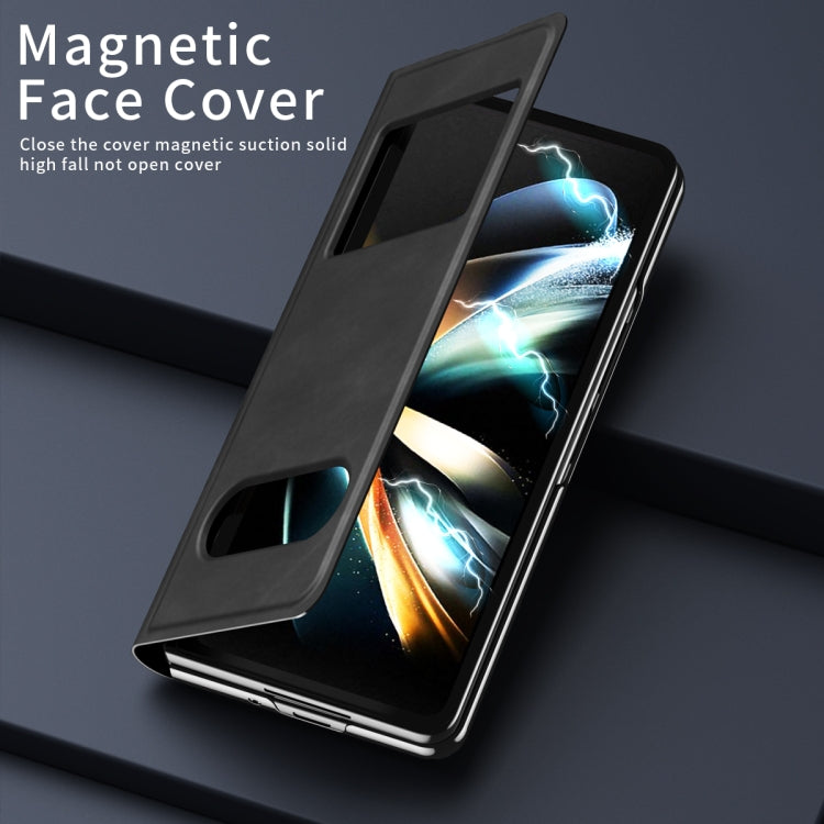 Mature Window View Flip Leather Phone Case, For Samsung Galaxy Z Fold2 5G