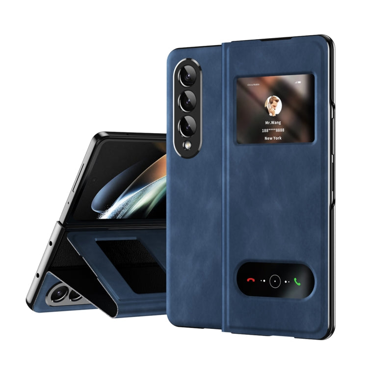 Mature Window View Flip Leather Phone Case, For Samsung Galaxy Z Fold2 5G