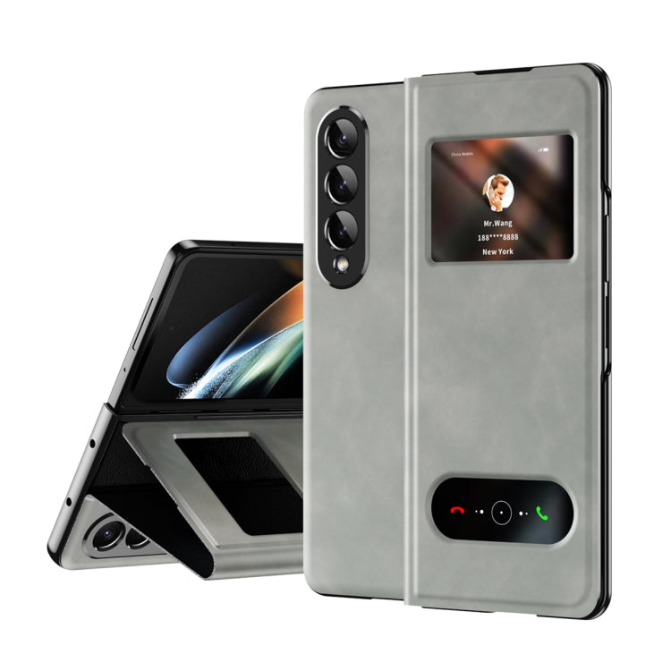 Mature Window View Flip Leather Phone Case, For Samsung Galaxy Z Fold2 5G