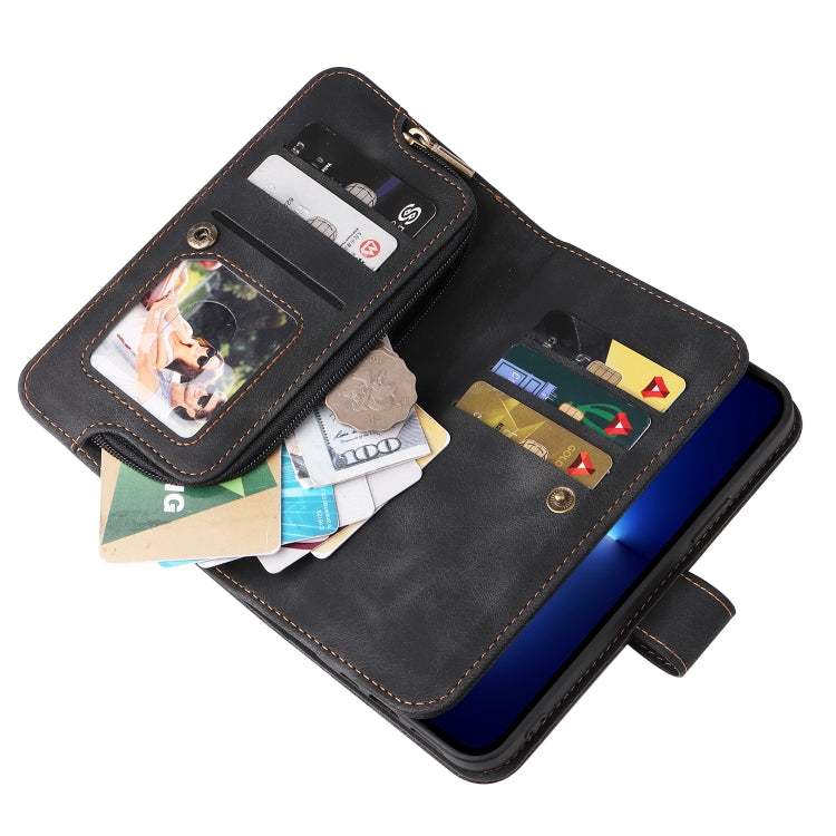 Multifunctional Card Slot Zipper Wallet Flip Leather Phone Case, For iPhone 11, For iPhone 11 Pro, For iPhone 11 Pro Max, For iPhone 12 Pro Max