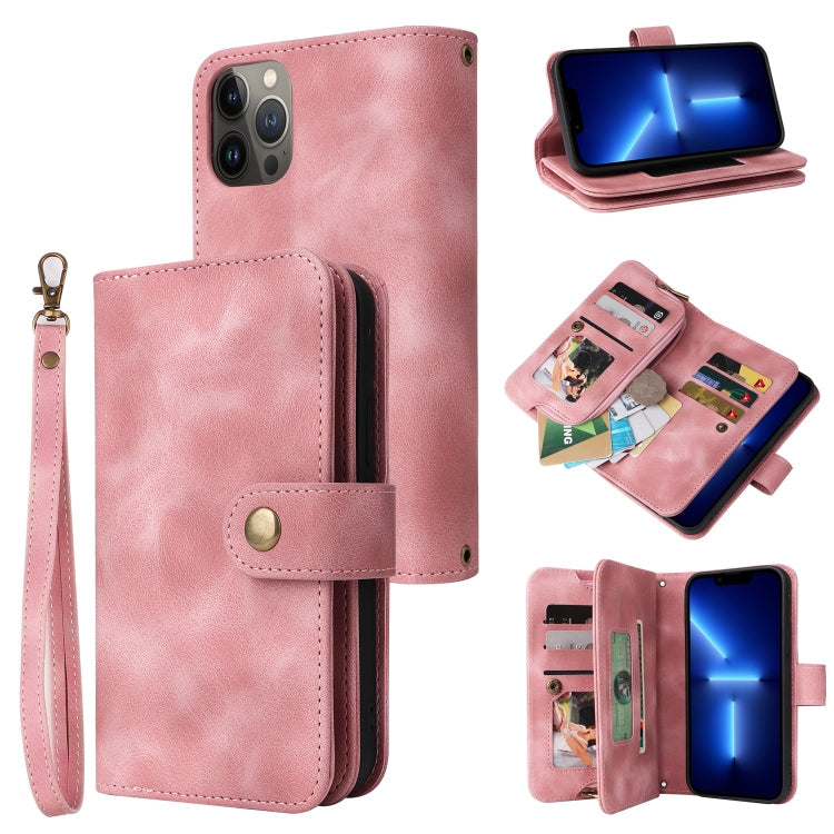 Multifunctional Card Slot Zipper Wallet Flip Leather Phone Case, For iPhone 11, For iPhone 11 Pro, For iPhone 11 Pro Max, For iPhone 12 Pro Max