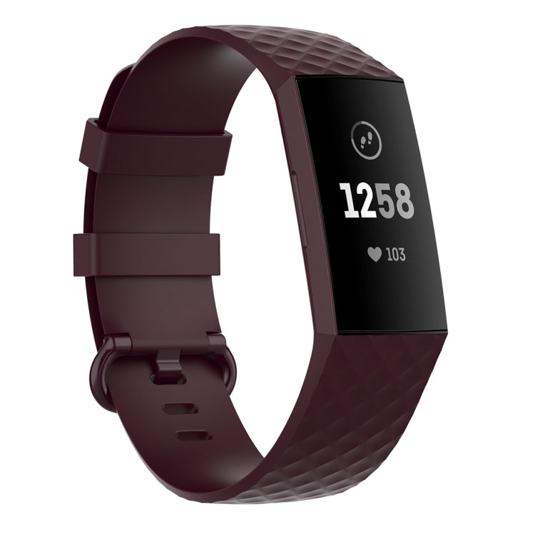 Silver Color Buckle TPU Wrist Strap Watch Band for Fitbit Charge 4 / Charge 4 SE / Charge 3 / Charge 3 SE, Size: S