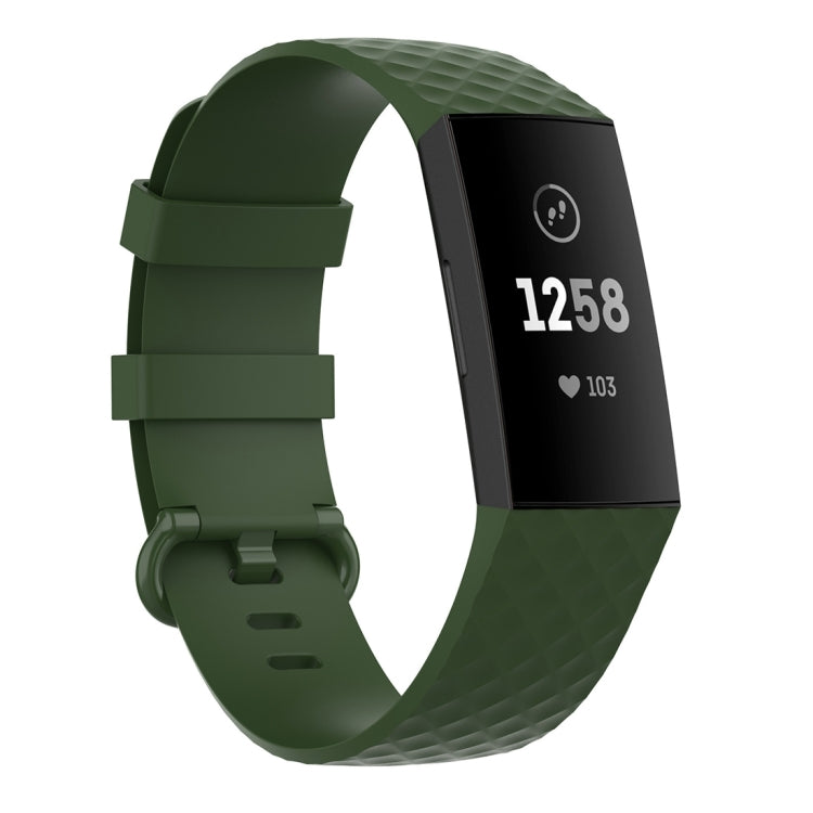 Silver Color Buckle TPU Wrist Strap Watch Band for Fitbit Charge 4 / Charge 4 SE / Charge 3 / Charge 3 SE, Size: L