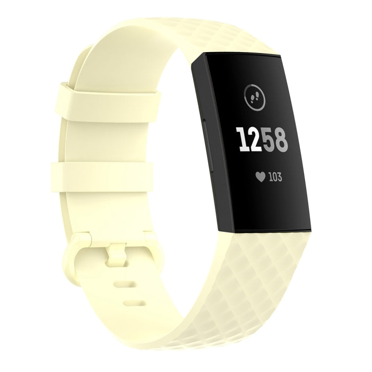 Silver Color Buckle TPU Wrist Strap Watch Band for Fitbit Charge 4 / Charge 4 SE / Charge 3 / Charge 3 SE, Size: L