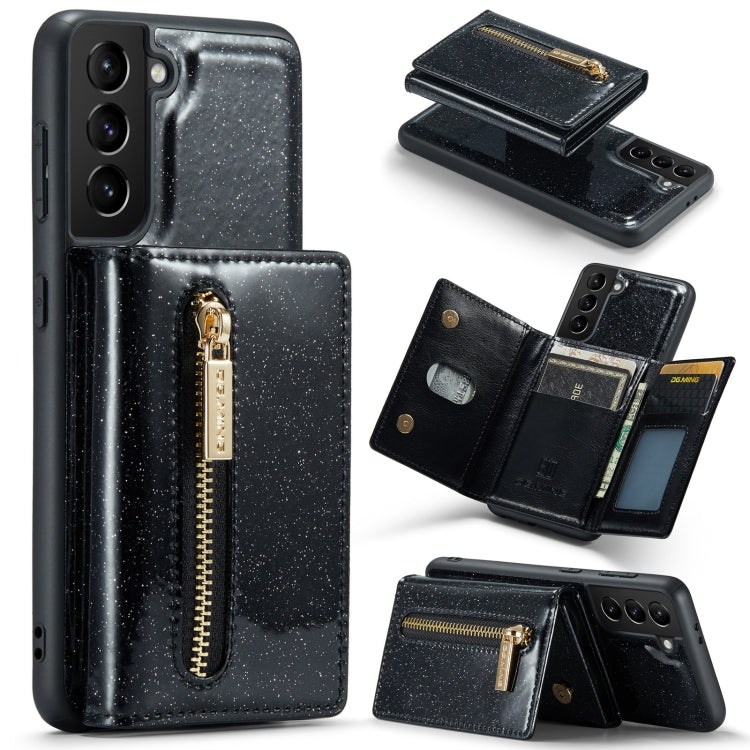 DG.MING M3 Series Glitter Powder Card Bag Leather Case, For Google Pixel 6, For Samsung Galaxy S20 FE, For iPhone 11 Pro, For Samsung Galaxy S21 5G, For iPhone 11 Pro Max, For Samsung Galaxy S21 Ultra 5G