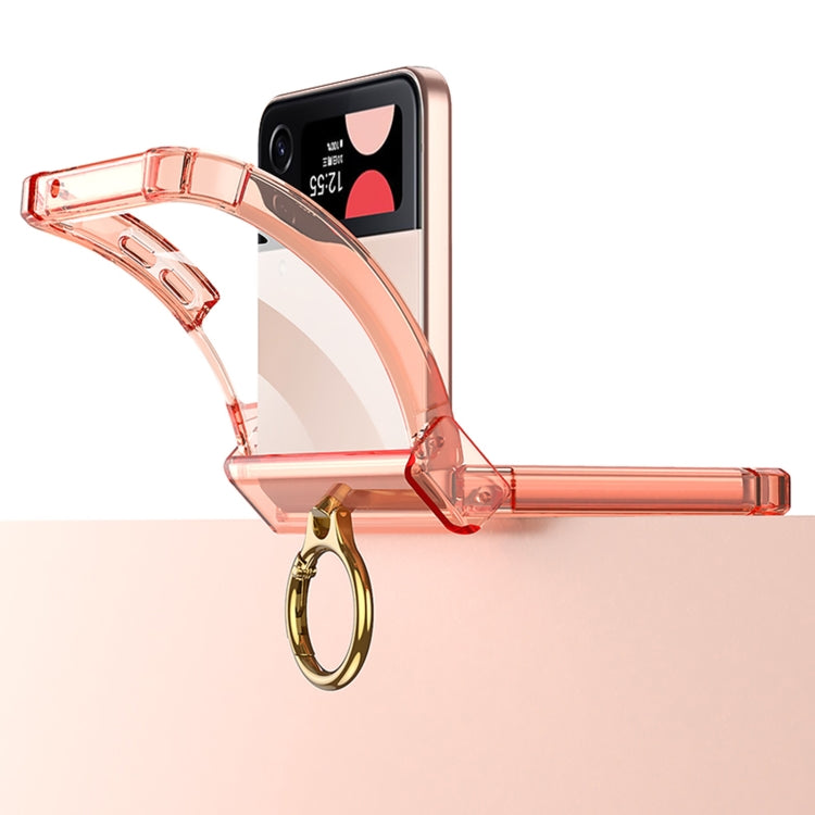 GKK Airbag Hinge Shockproof Phone Case with Ring Holder, For Samsung Galaxy Z Flip4