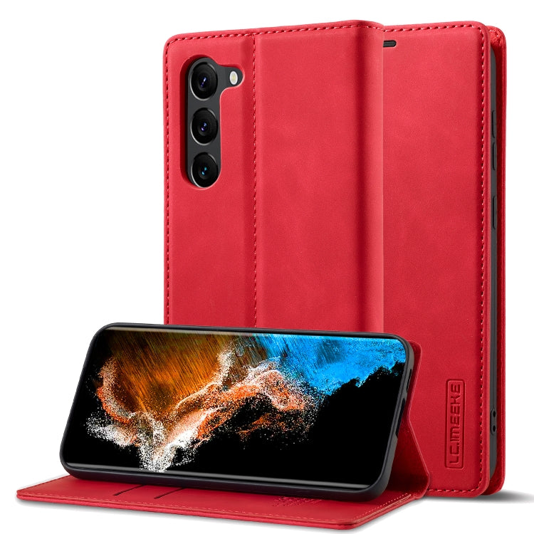 LC.IMEEKE Strong Magnetism Ultra-thin Matte Leather Phone Case, For Samsung Galaxy S23 5G, For Samsung Galaxy S23+ 5G