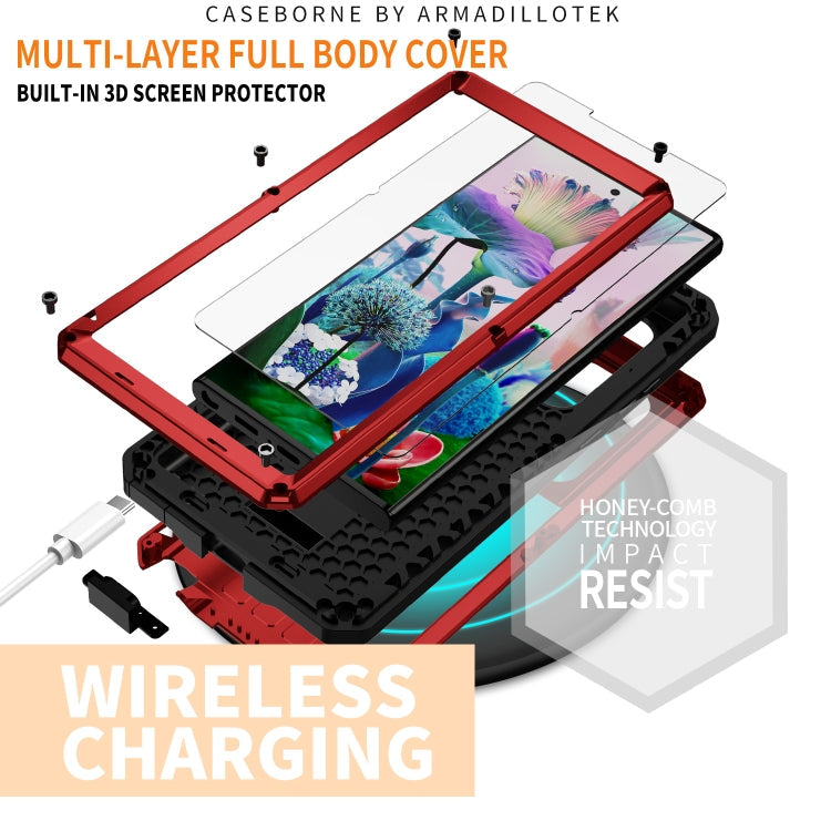 For Samsung Galaxy S23 Ultra 5G R-JUST Sliding Camera Design Life Waterproof Dustproof Shockproof Phone Case(Red)