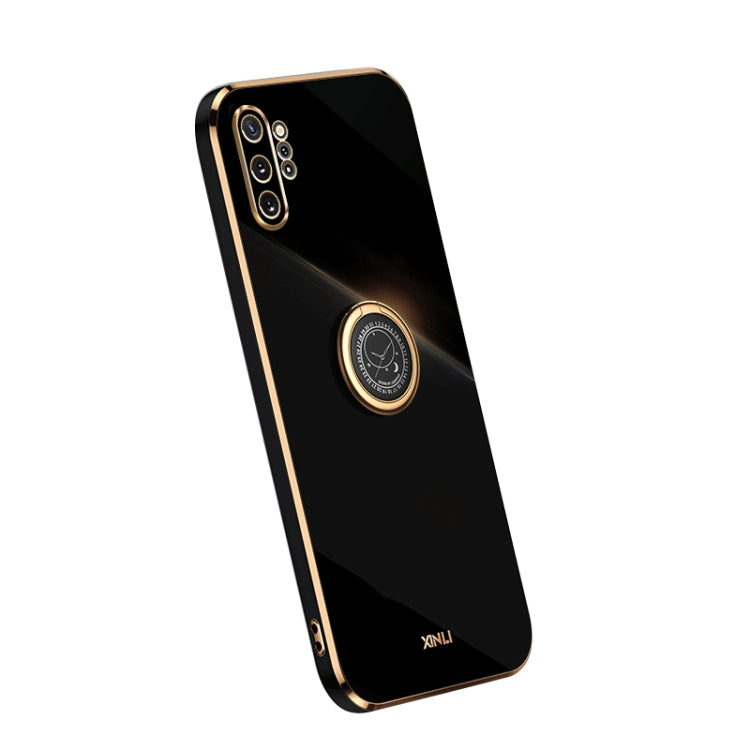 XINLI Straight Edge Electroplate TPU Phone Case with Ring, For Samsung Galaxy A54 5G, For vivo X90 Pro+, For Samsung Galaxy Note10+