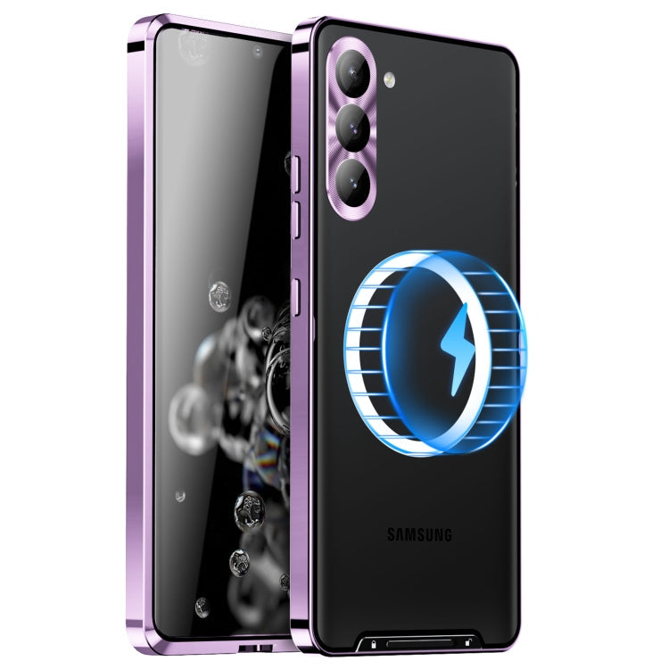 MagSafe Magnetic Frosted Metal Phone Case, For Samsung Galaxy S23 5G, For Samsung Galaxy S23 Ultra 5G, For Samsung Galaxy S23+ 5G