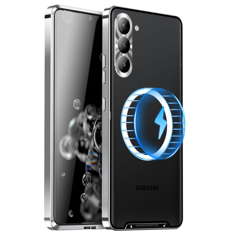 MagSafe Magnetic Frosted Metal Phone Case, For Samsung Galaxy S23 5G, For Samsung Galaxy S23 Ultra 5G, For Samsung Galaxy S23+ 5G