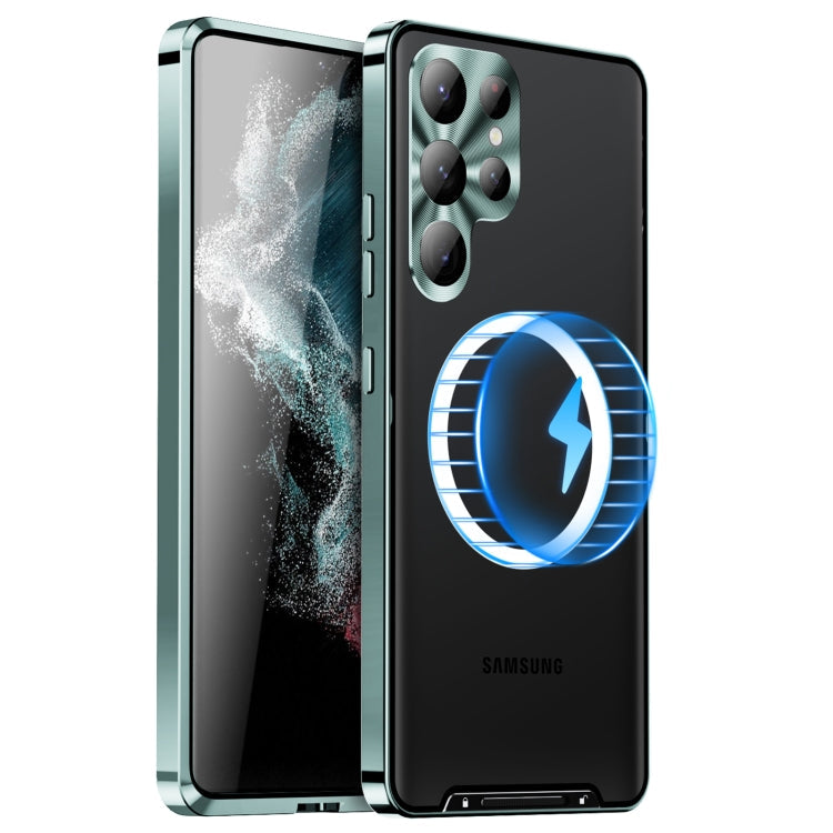 MagSafe Magnetic Frosted Metal Phone Case, For Samsung Galaxy S23 5G, For Samsung Galaxy S23 Ultra 5G, For Samsung Galaxy S23+ 5G