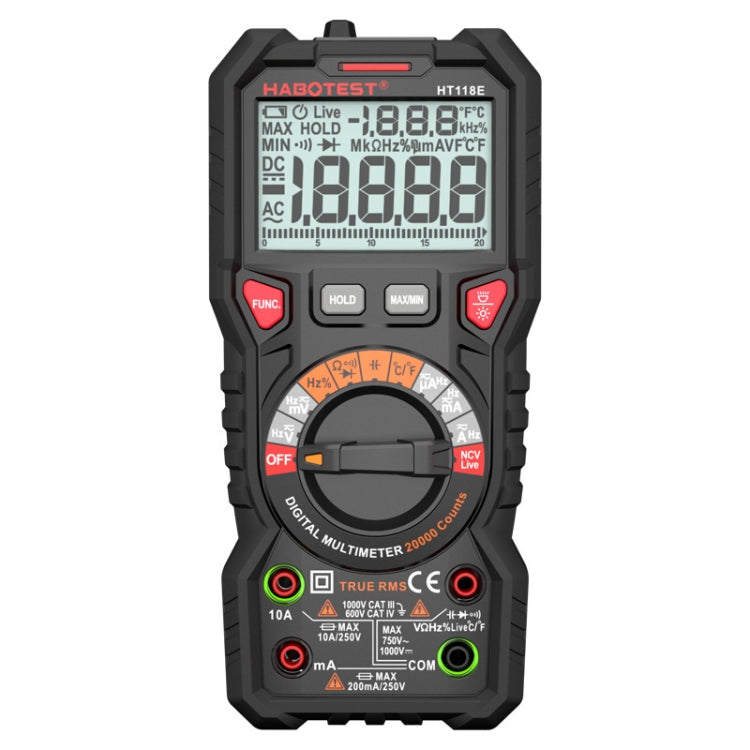 HABOTEST HT118E Handheld High-precision Full Gear Fire Prevention Digital Multimeter, HT118E