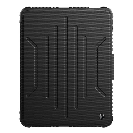 For iPad 10th Gen 10.9 2022 NILLKIN Bumper Snapsafe Multifunctional Leather Tablet Case with Pen Slot(Black)