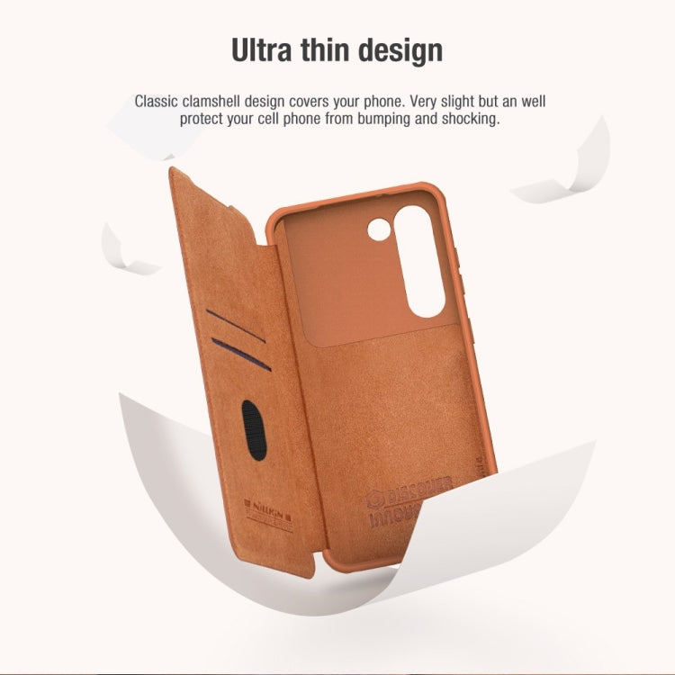 NILLKIN QIN Series Pro Sliding Camera Cover Design Leather Phone Case, For Samsung Galaxy S23+ 5G, For Samsung Galaxy S23 Ultra 5G