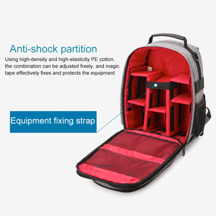 Small Waterproof Camera Backpack Shoulders SLR Camera Bag(Black)