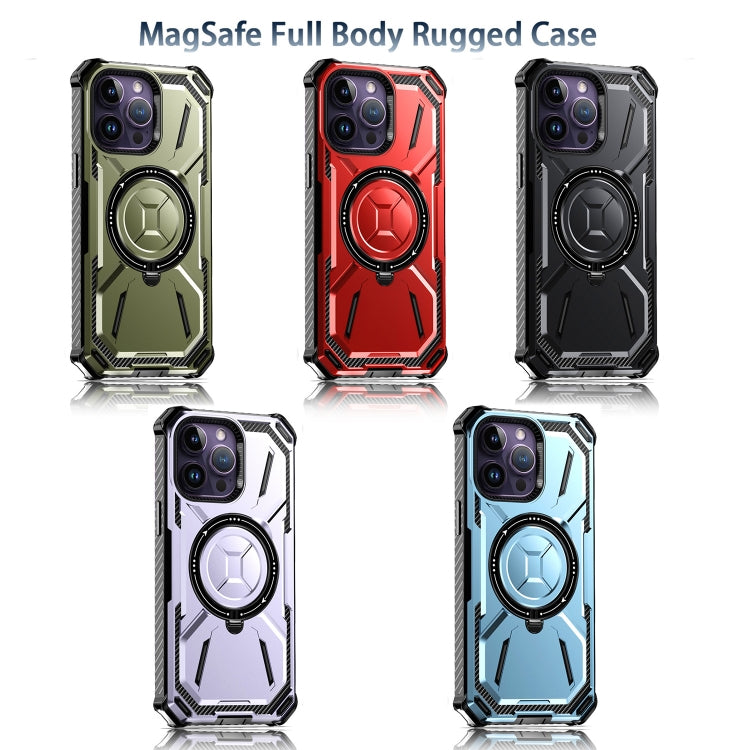 For iPhone 14 Pro Armor Series Holder Phone Case(Light Purple)