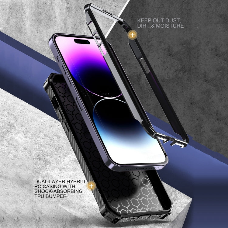 For iPhone 14 Pro Armor Series Holder Phone Case(Light Purple)