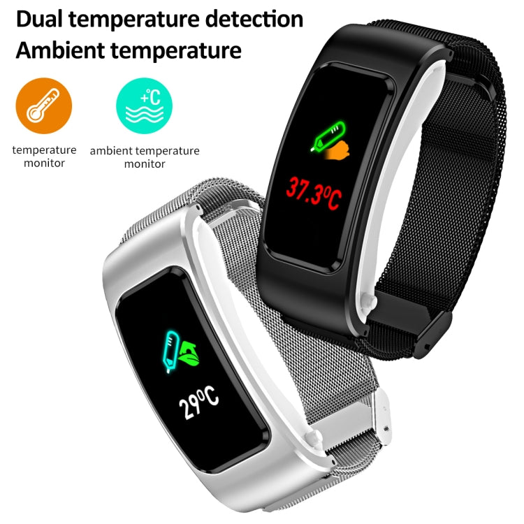 K60 1.08 inch Leather Band Earphone Detachable Life Waterproof Smart Watch Support Bluetooth Call, Leather Band (Black Silver), Leather Band (Black), Leather Band (Brown Silver)