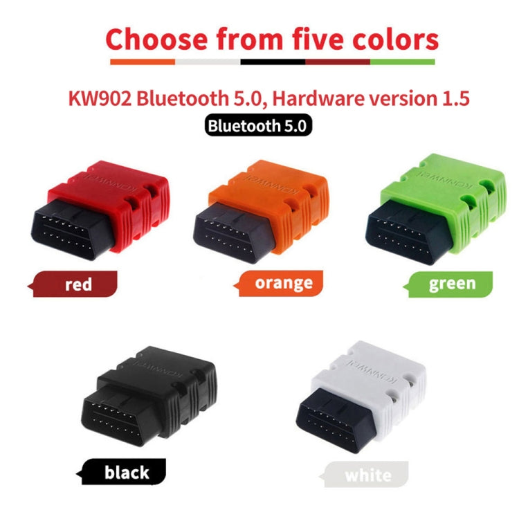 KONNWEI KW902 Bluetooth 5.0 OBD2 Car Fault Diagnostic Scan Tools Support IOS / Android