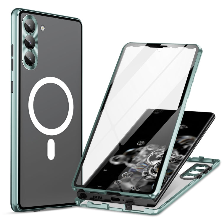 HD Full Cover Magsafe Magnetic Metal Tempered Glass Phone Case, For Samsung Galaxy S23+ 5G, For Samsung Galaxy S23 5G, For Samsung Galaxy S22+ 5G, For Samsung Galaxy S22 5G