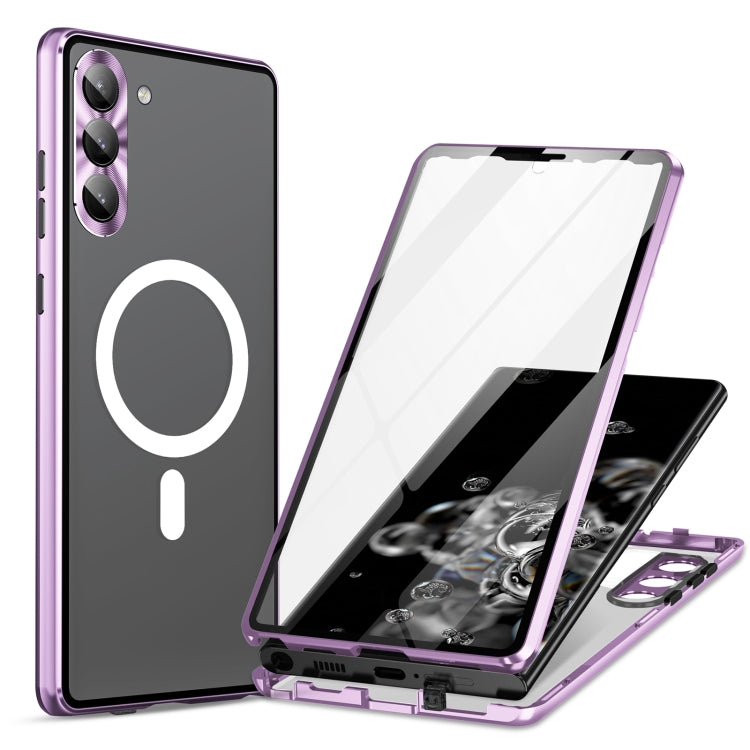 HD Full Cover Magsafe Magnetic Metal Tempered Glass Phone Case, For Samsung Galaxy S23+ 5G, For Samsung Galaxy S23 5G, For Samsung Galaxy S22+ 5G, For Samsung Galaxy S22 5G