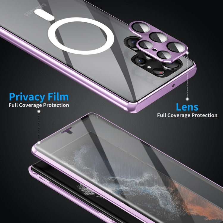 HD Full Cover Magsafe Magnetic Metal Tempered Glass Phone Case, For Samsung Galaxy S23+ 5G, For Samsung Galaxy S23 5G, For Samsung Galaxy S22+ 5G, For Samsung Galaxy S22 5G