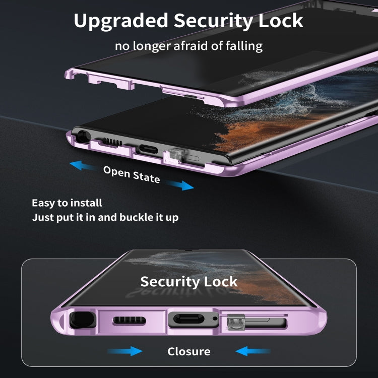 HD Full Cover Magsafe Magnetic Metal Tempered Glass Phone Case, For Samsung Galaxy S23+ 5G, For Samsung Galaxy S23 5G, For Samsung Galaxy S22+ 5G, For Samsung Galaxy S22 5G